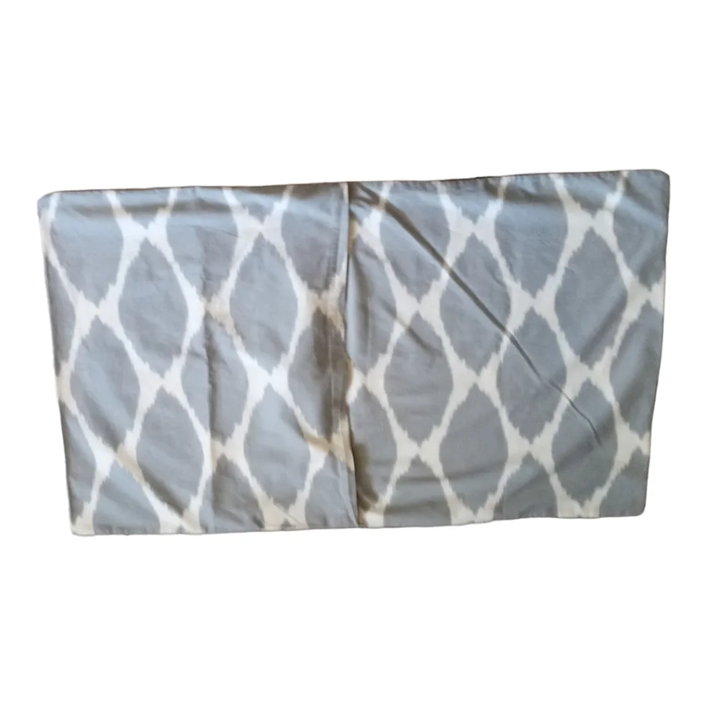 West Elm King Pillow Sham Case Gray White 34